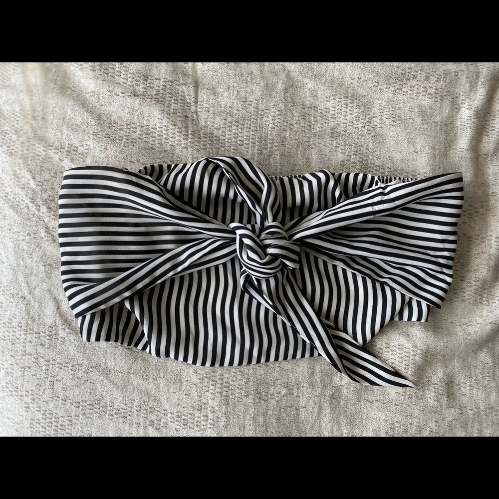 cropped striped shirt